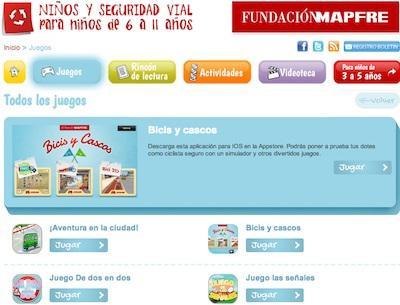 Juegos online educacion vial bicis y cascos mapfre