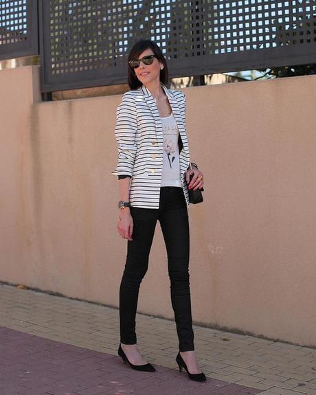 Blazer rayas marineras H&M