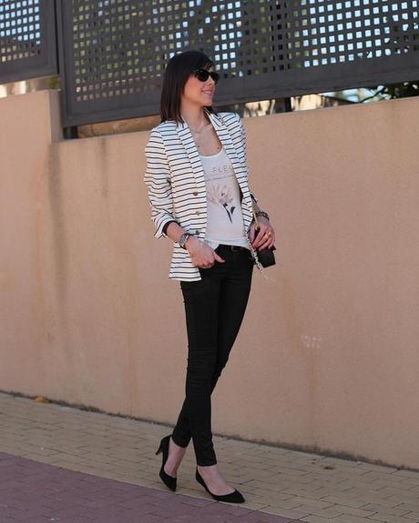 Blazer rayas marineras H&M