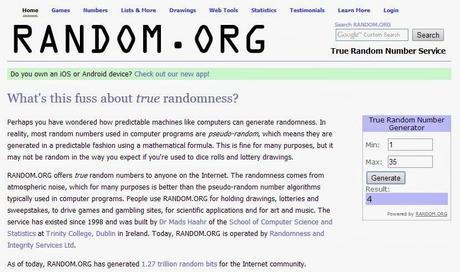 Resultado del sorteo