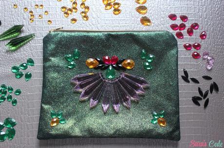 DIY clutch de fiesta con brillantes