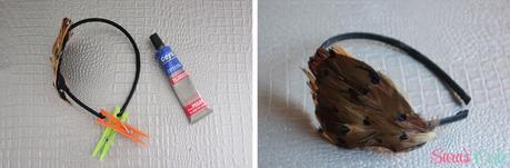 DIY Diadema de plumas