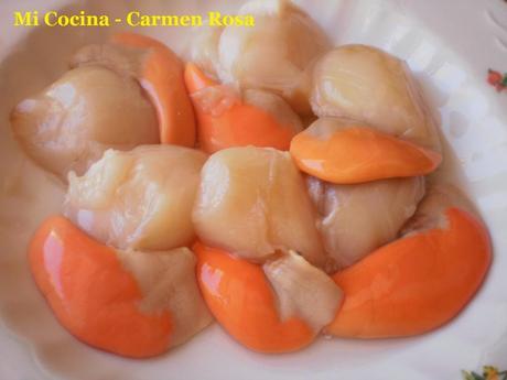 PEREGRINAS A LA PLANCHA AL AROMA MALAGUEÑO 