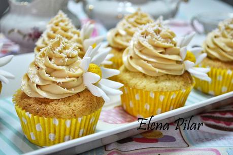 Cupcakes de coco y dulce de leche