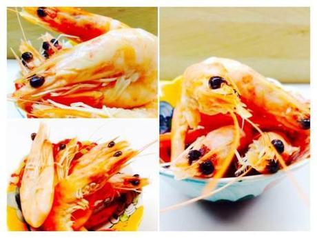 Setas salteadas con pavo y langostinos Langostinos_Fotor