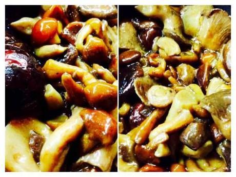 Setas salteadas con pavo y langostinos Setas salteada_Fotor