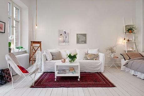 Toques de Color y Estilo Rustico en Suecia