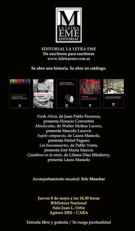 Eventos | El sello editorial La Letra Eme presentará su catálogo en la Biblioteca Nacional