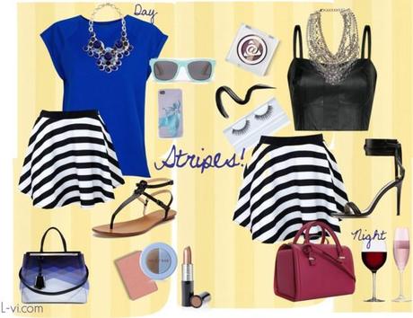 Striped skirt [Day & Night]