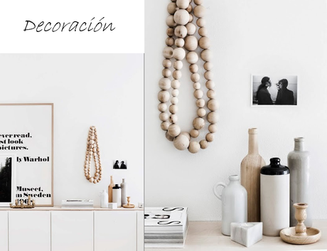 DECORACIÓN NATURAL CON BOLAS DE MADERA