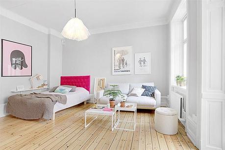 CONSIGUE EL LOOK: MINI APARTAMENTO DE ESTILO NÓRDICO BOHO CHIC CON TOQUES DE ROSA