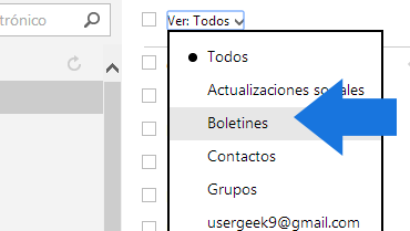 Como usar la busqueda rapida de correo