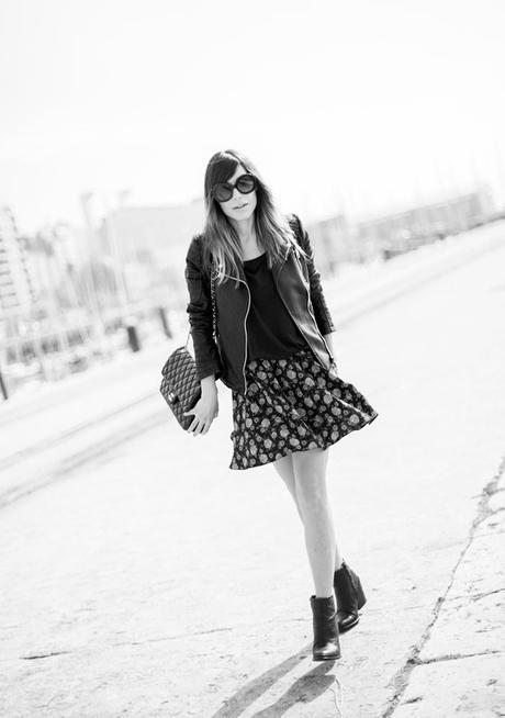 street style barbara crespo santander port leather and flowers fashion blogger outfit blog de moda