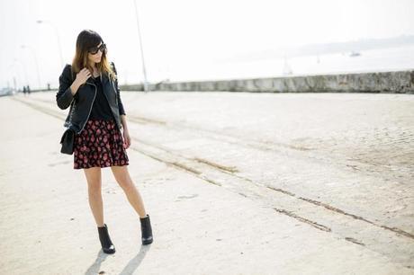 street style barbara crespo santander port leather and flowers fashion blogger outfit blog de moda