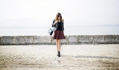 street style barbara crespo santander port leather and flowers fashion blogger outfit blog de moda