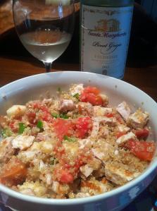 Pinot Grigio y ensalada de quinoa