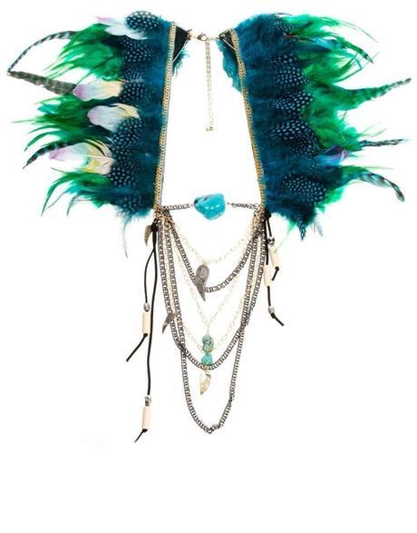 Diy: Collar babero étnico / azteca con cierre de nudos correrizos (Patrón gratis)