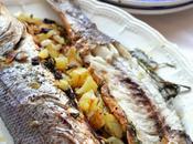 Lubina horno rellena eneldo. Receta