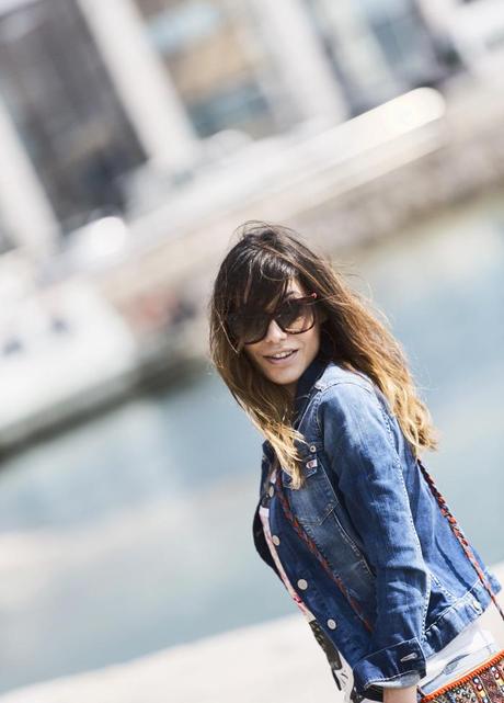 street style santander barbara crespo i bloody love you tshirt denim fashion blogger outfit blog de moda