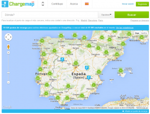 ChargeMap puntos de recarga de coches eléctricos