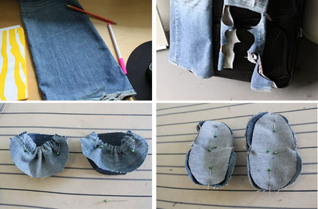 Haz tus propios peúcos DIY Peúcos hechos reciclando un tejano proyecto DIY