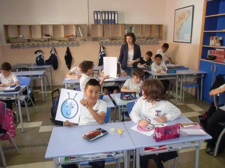 Ana Pomares visita a los alumnos del Colegio San Antonio de Padua