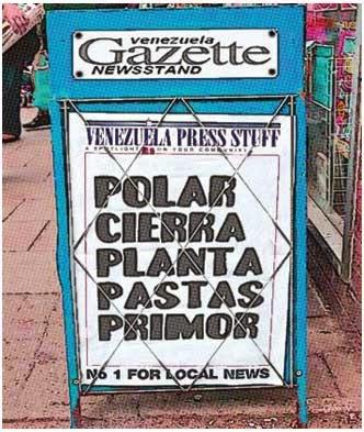NewsStand empresas Polar cierra planta pasta Primor