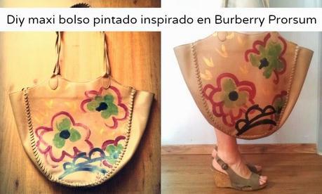 Diy maxi bolso pintado inspirado en Burberry Prorsum