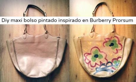 Diy maxi bolso pintado inspirado en Burberry Prorsum
