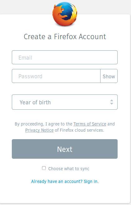 Cuenta de Firefox Firefox Account