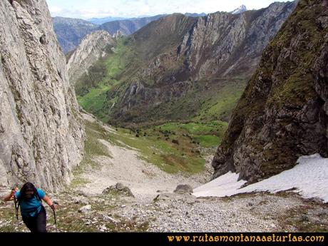 Ruta Peña Redonda: Subiendo por la canal de Agriles