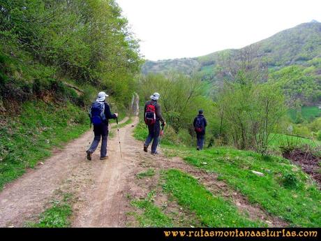 Ruta Peña Redonda: Desvío a la derecha hacia el camino del Molín