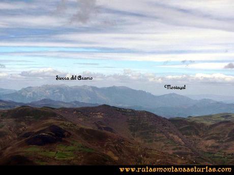 Ruta Peña Redonda: Vista de la Sierra del Aramo y Mostayal