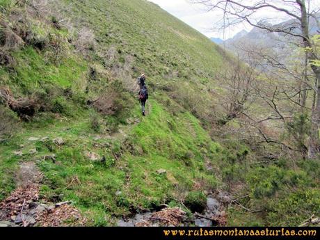 Ruta Peña Redonda: Cruce de arroyo después del hayedo