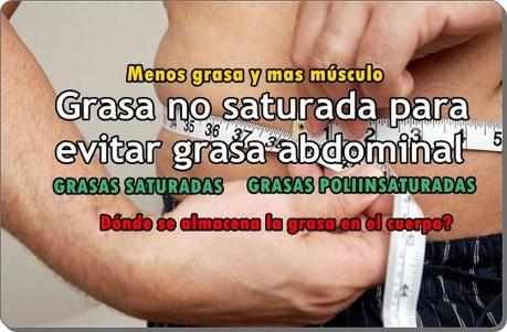 Grasa no saturada para evitar la grasa abdominal