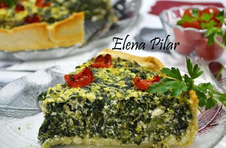 Tarta de espinacas y requesón