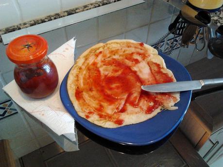 Tortitas con mermelada de fresa