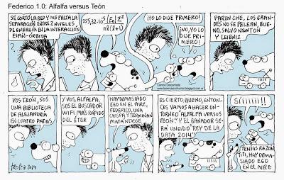Federico 1.0, la historieta. Hoy: Alfalfa versus Teón