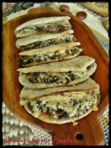 Sándwich gratinado de hongos Portobello