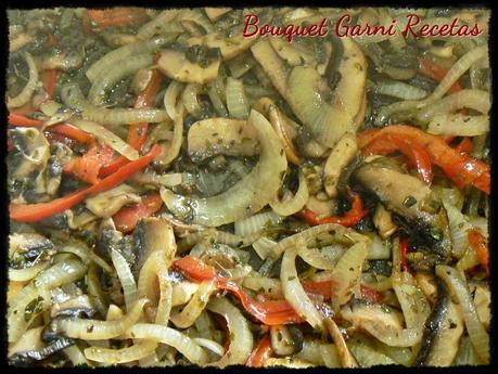 Sándwich gratinado de hongos Portobello