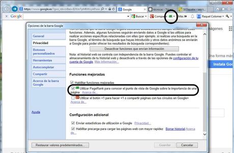 Actualizacion PageRank del 6 de diciembre