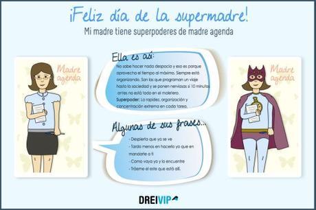 Infografia Dia de la madre superpoder mama agenda