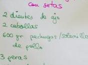 Curry pollo pera setas