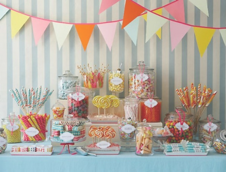 Lindas mesas decoradas para baby shower