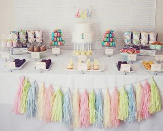 Lindas mesas decoradas para baby shower