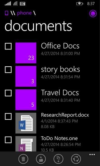 A fin de Mayo Microsoft lanzará un gestor de ficheros para Windows Phone 8.1 windows-phone-file-manager-1