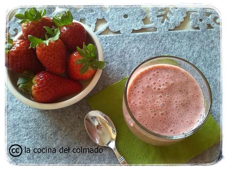 Batido de lino y fresa