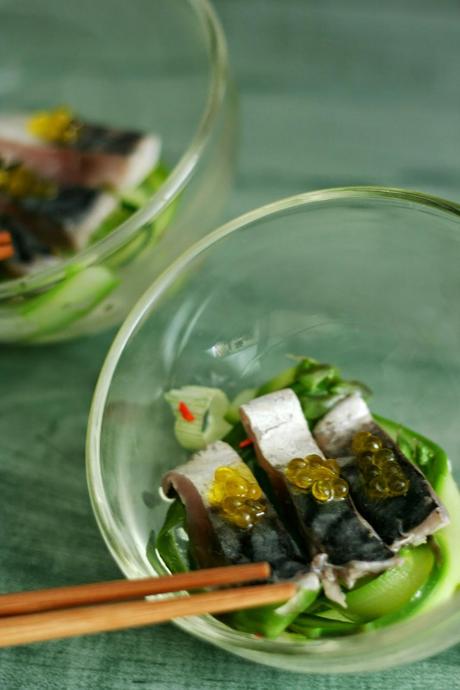 ENSALADA DE CABALLA MARINADA EN CÍTRICOS