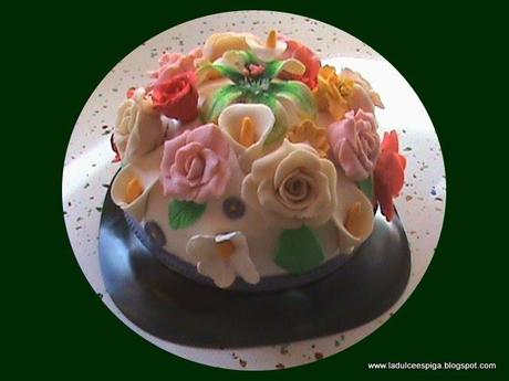 TARTA DE FLORES PARA EL DÍA DE LA MADRE.