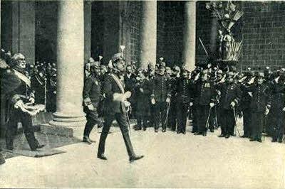 Alfonso XIII en el Corpus de Toledo